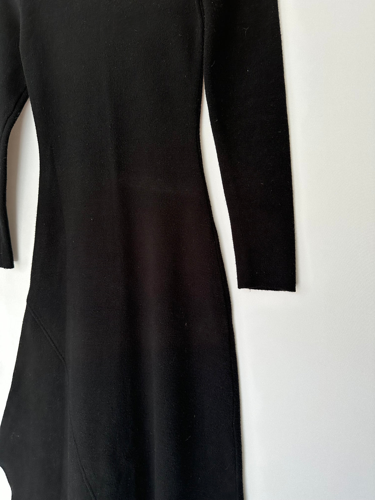 Zara · Vestido longo assimétrico – preto – Tam. M
