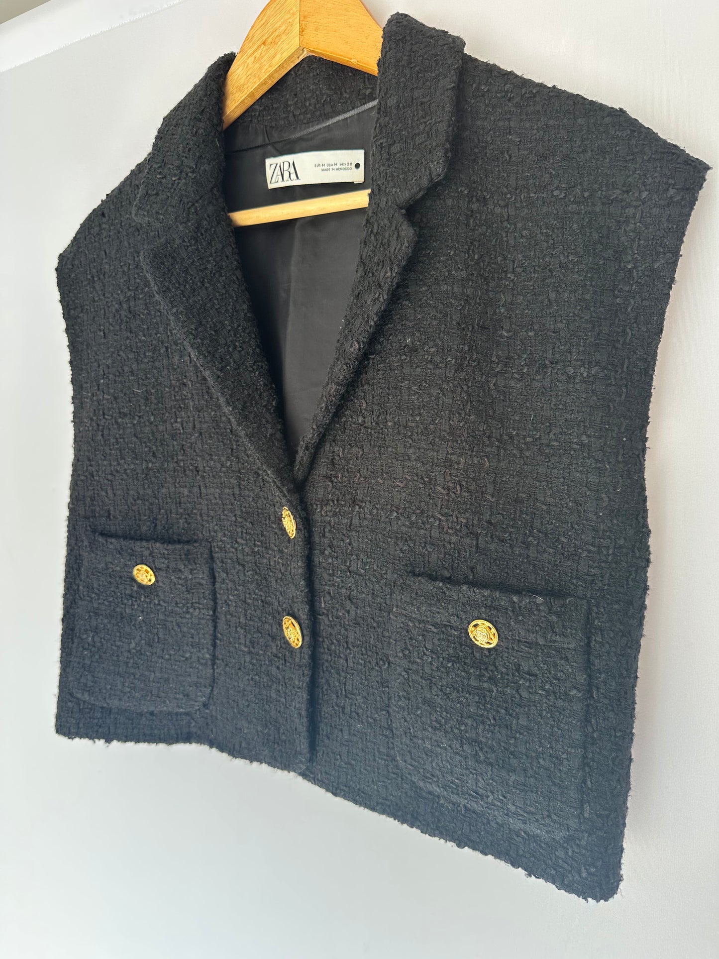 Zara · Coletinho em tweed
