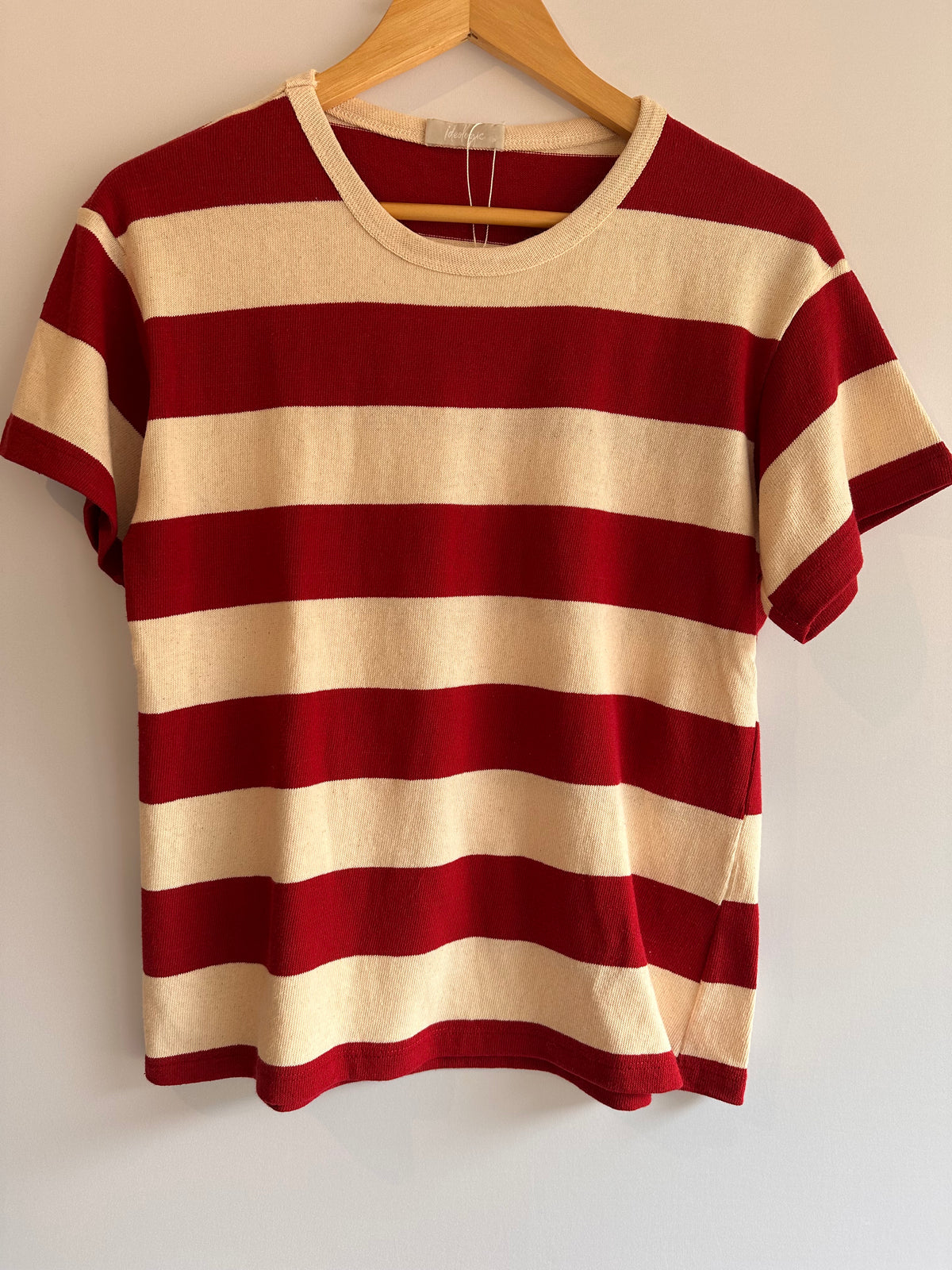 Ideologic · Blusa listrada – vermelho e bege listrado – Tam. P