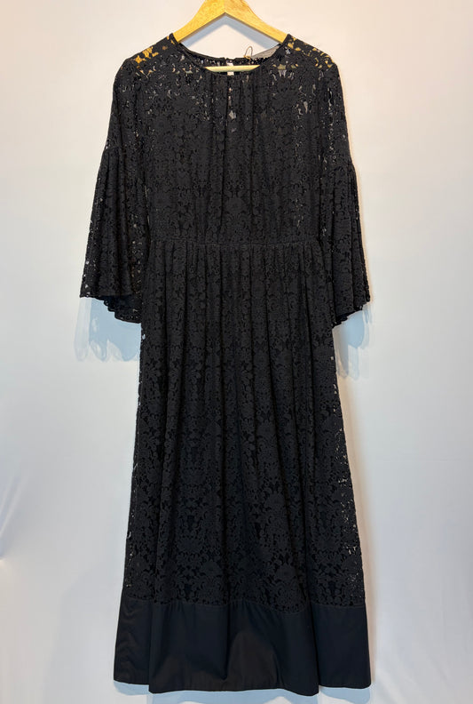 Cris Barros · Vestido longo em renda – preto – Tam. P