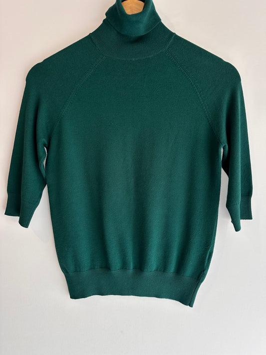 Zara · Blusa meia manga gola alta