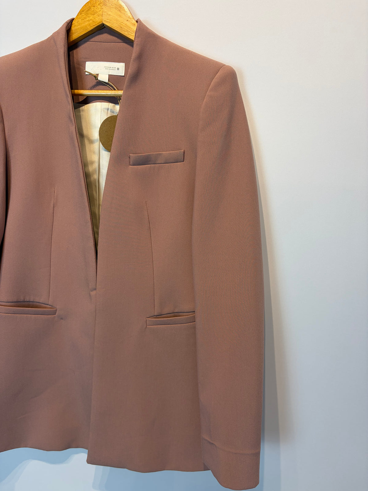 Zara · Blazer sem lapela