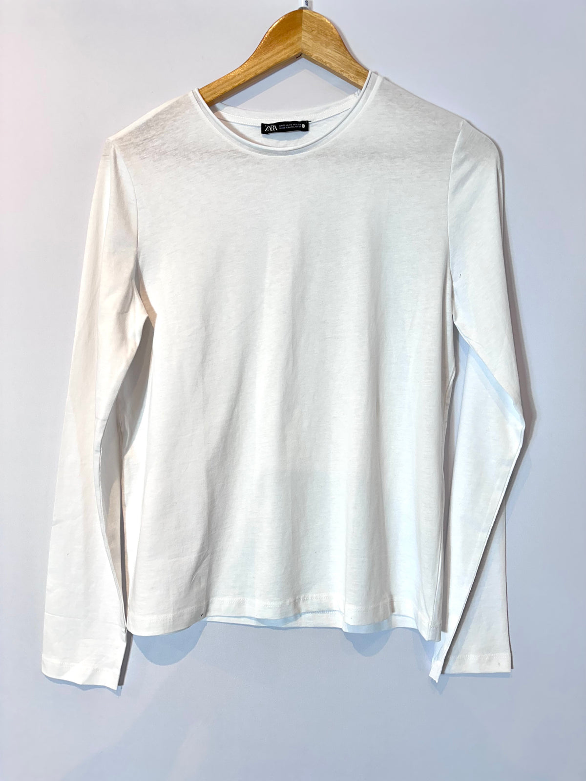 Zara · Blusa manga longa – branco – Tam. P