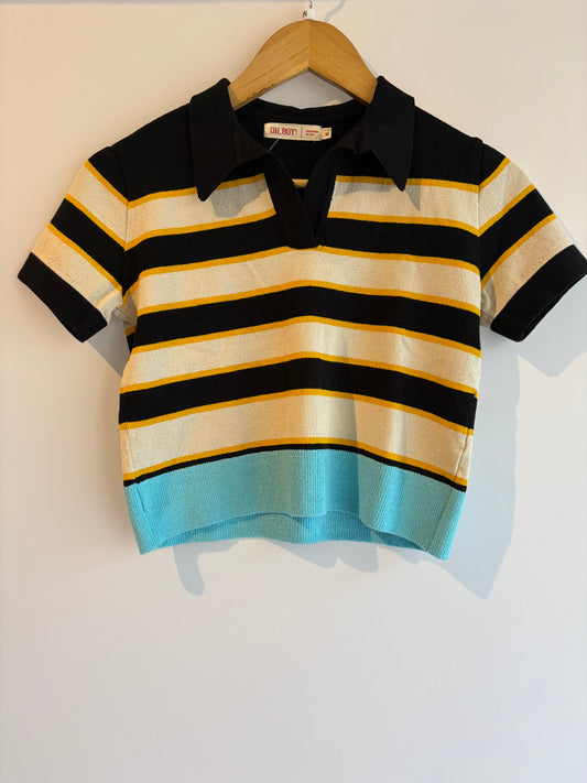 "Oh, Boy!" · Blusa tipo polo listrada