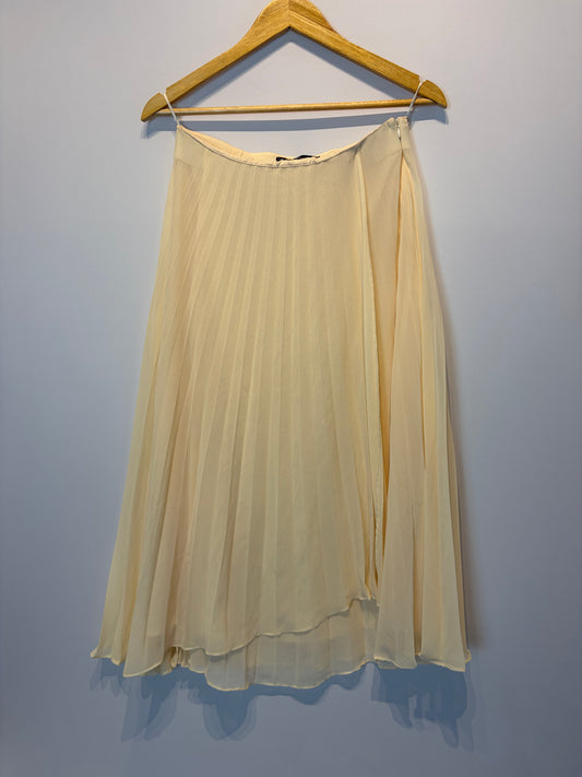 Zara · Saia midi plissada – bege – Tam. M