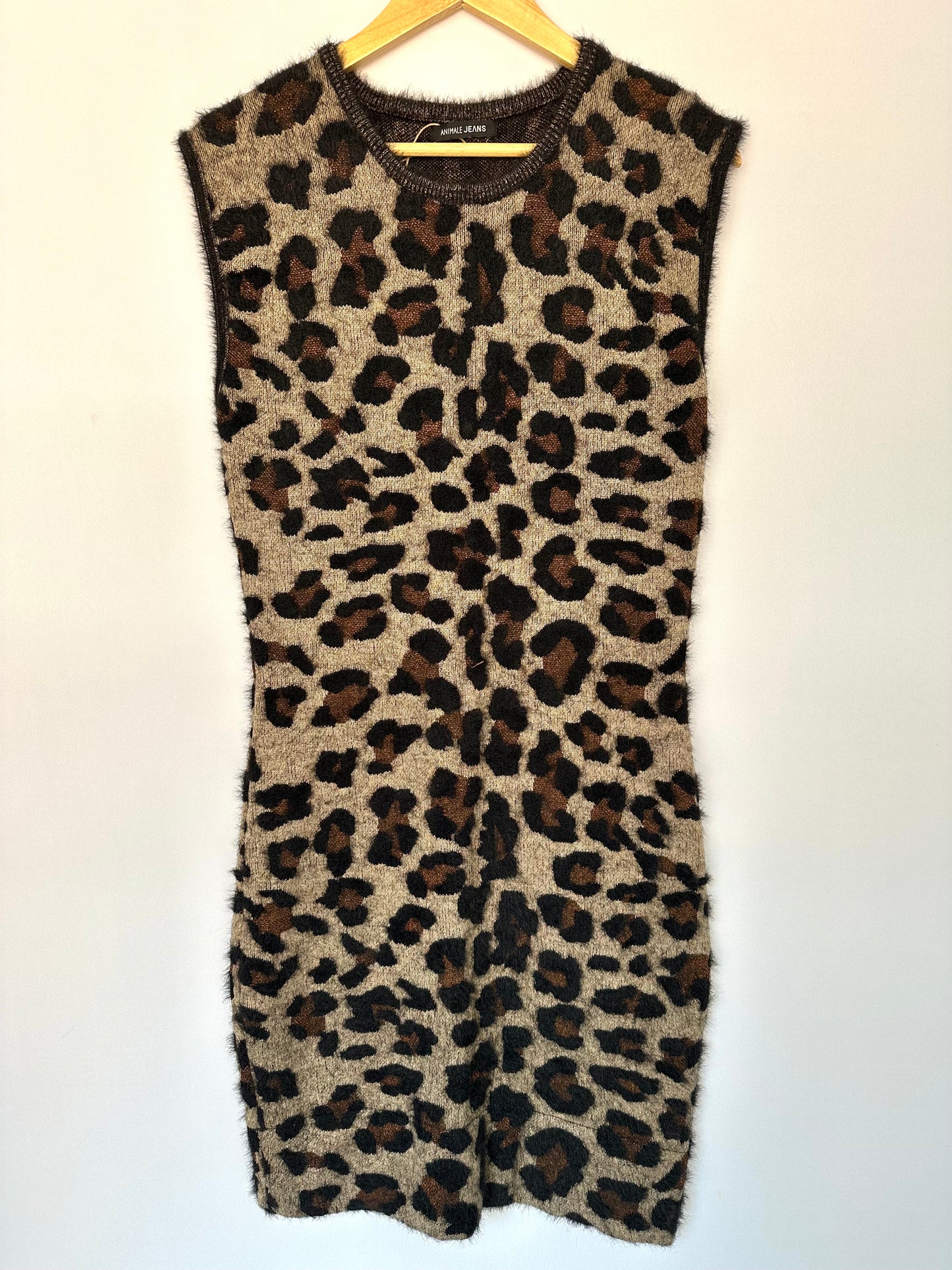 Vestido pelinhos animal print Animale
