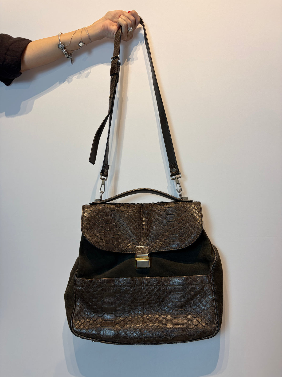 Proenza Schouler · Bolsa camurça – café