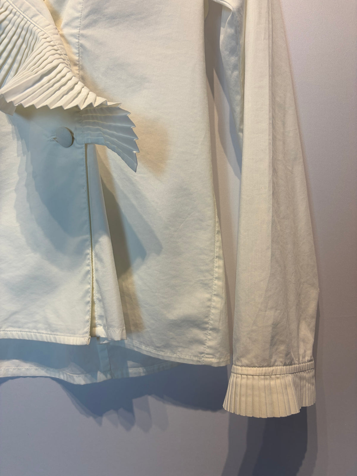 Camisa com gola em pregas – branco – Tam. P