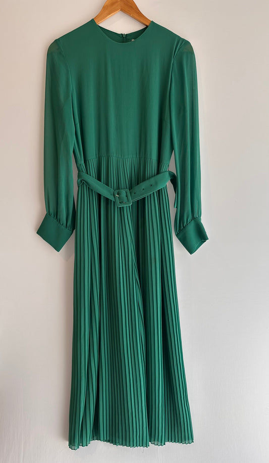 Zara · Vestido longo drapejado com cinto