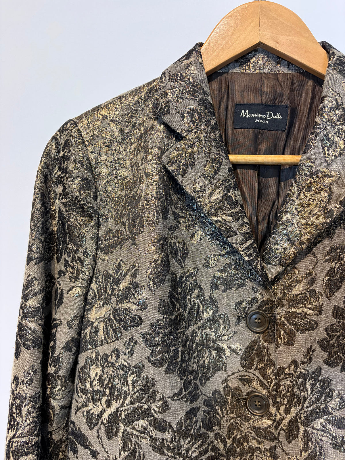 Massimo Dutti · Blazer alongado em jakar