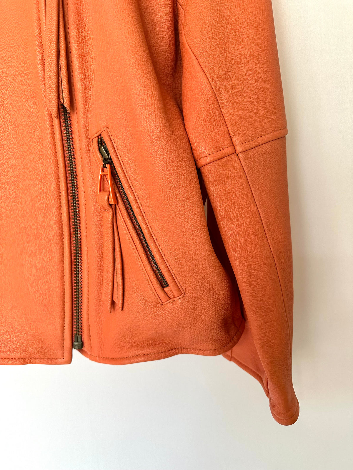 Animale · Jaqueta em couro coral estilo Biker – Tam. G