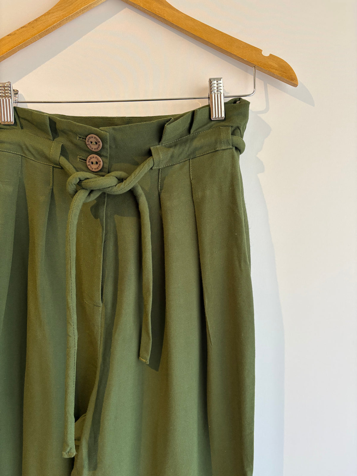 Maria Filó · Calça com amarração – verde escuro – Tam. PP