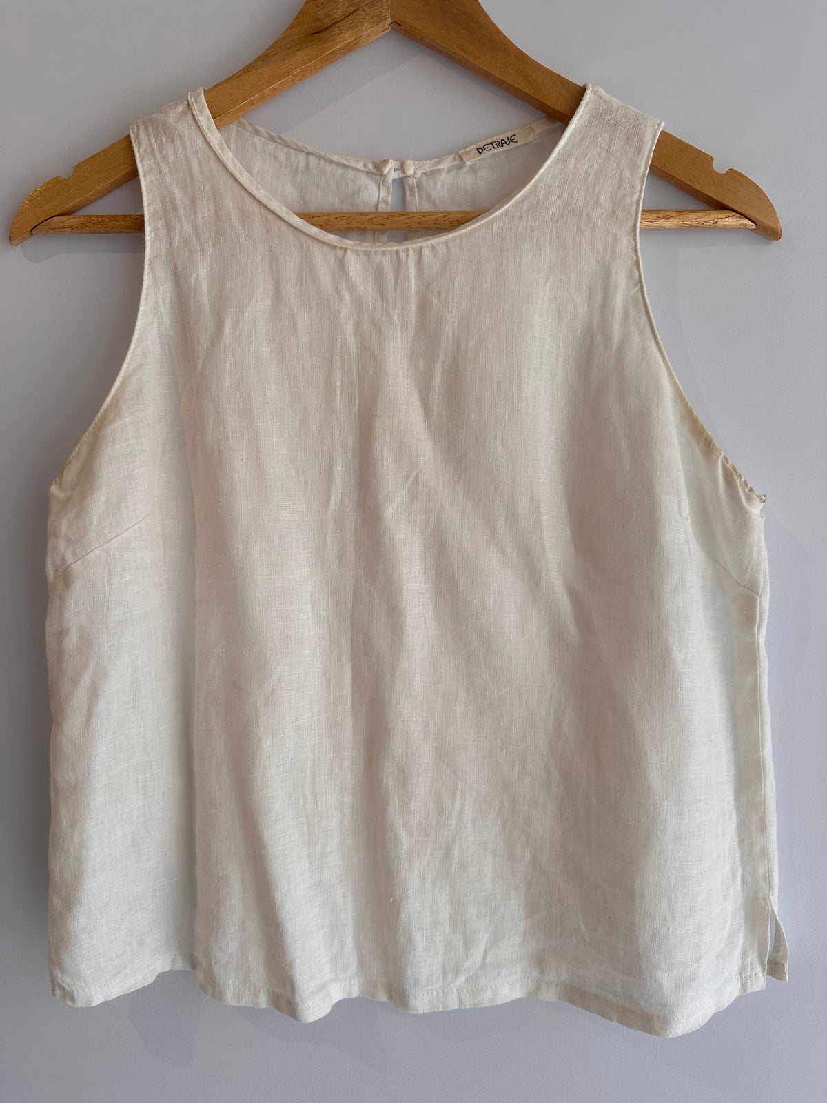 Detrave · Blusa sem manga em linho – branco – Tam. P