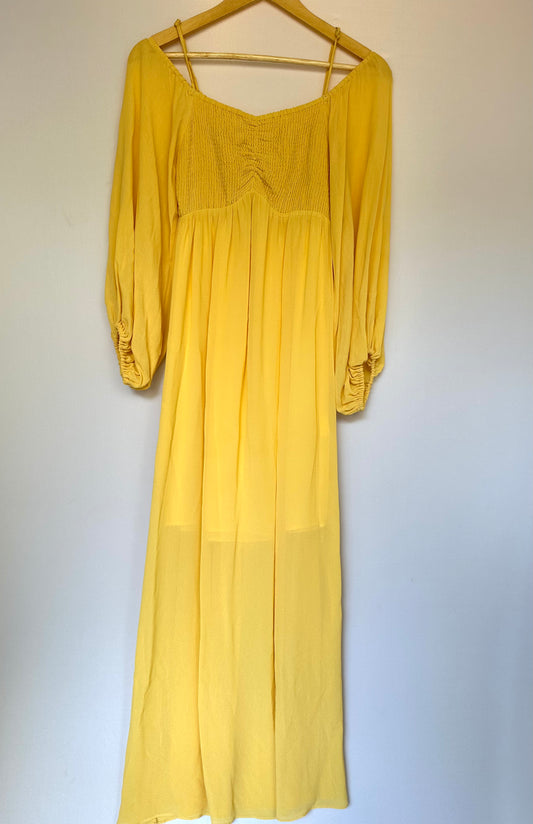 Maria Filó · Vestido longo amarelo