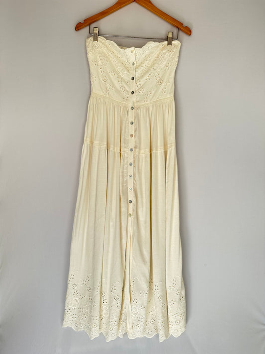 Free People · Vestido tomara que caia em laise