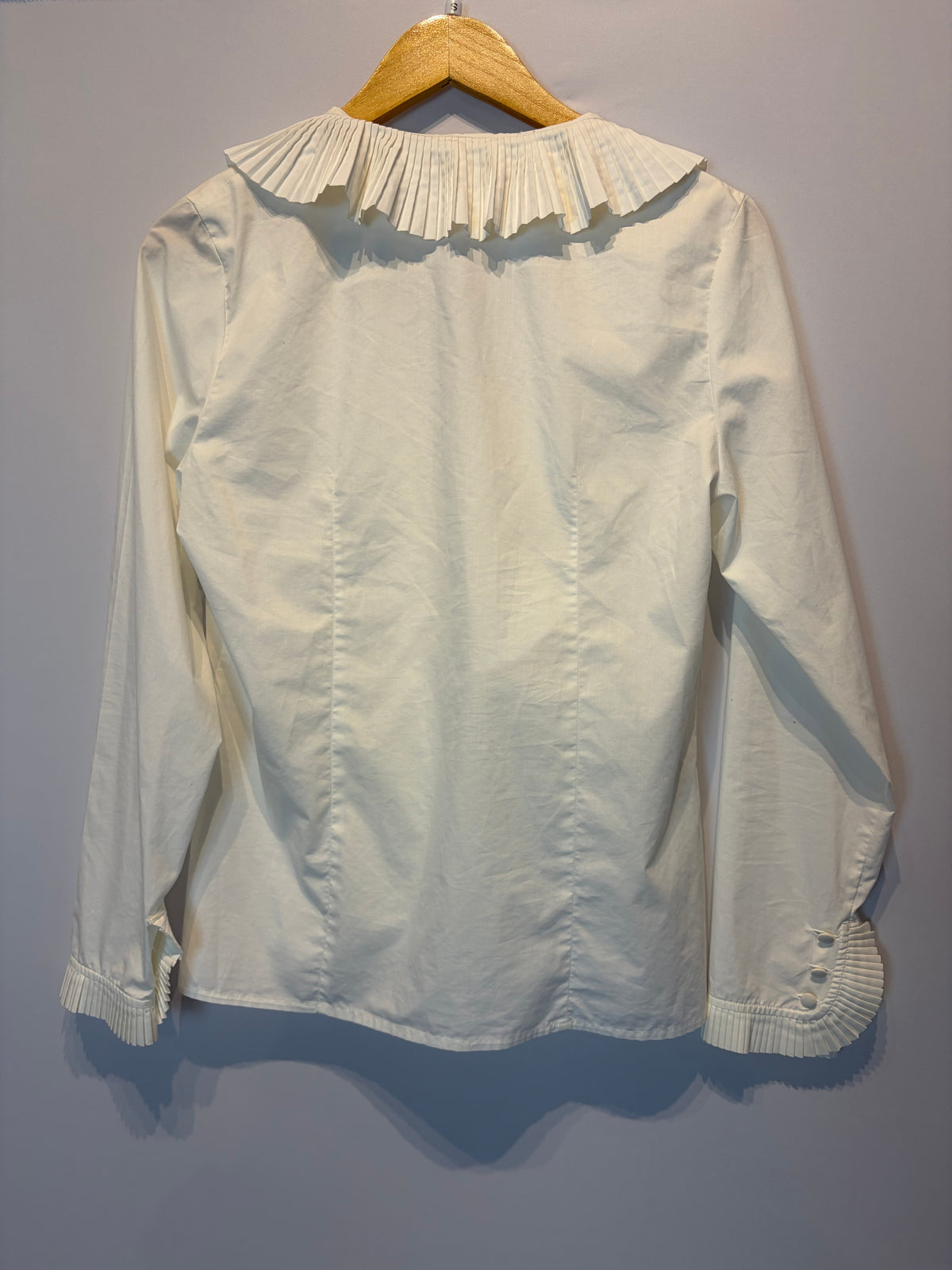 Camisa com gola em pregas – branco – Tam. P