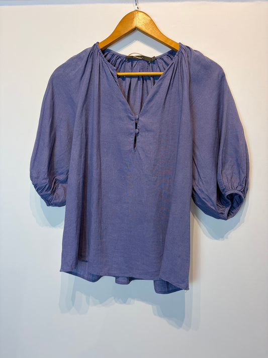 Maria Filó · Blusa tipo bata meia manga – roxo – Tam. P