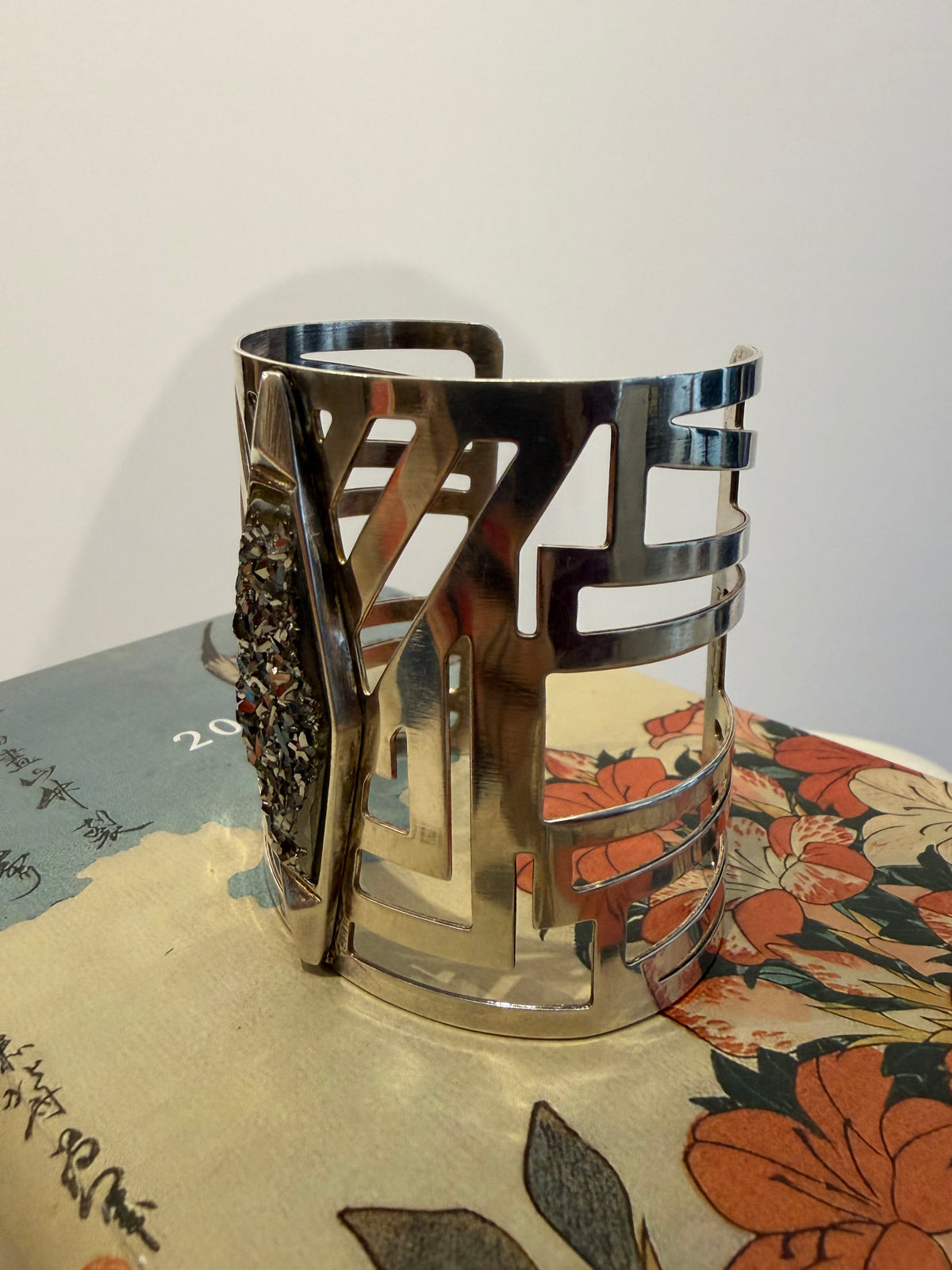 Francesca Romana Diana · Bracelete prata com aplicação de pedra