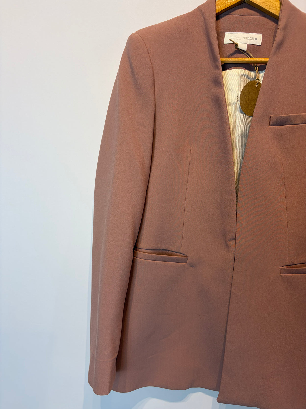 Zara · Blazer sem lapela