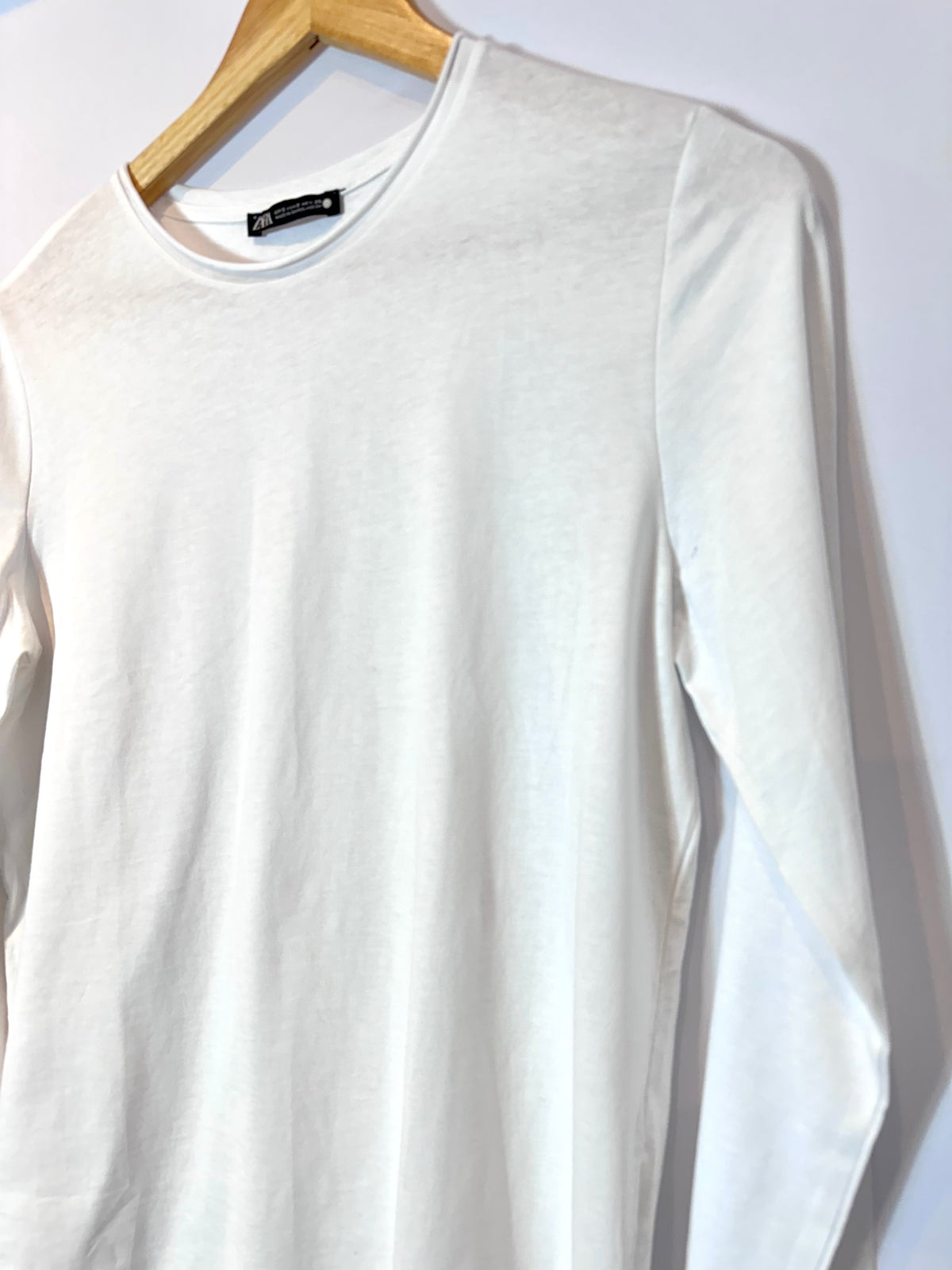 Zara · Blusa manga longa – branco – Tam. P