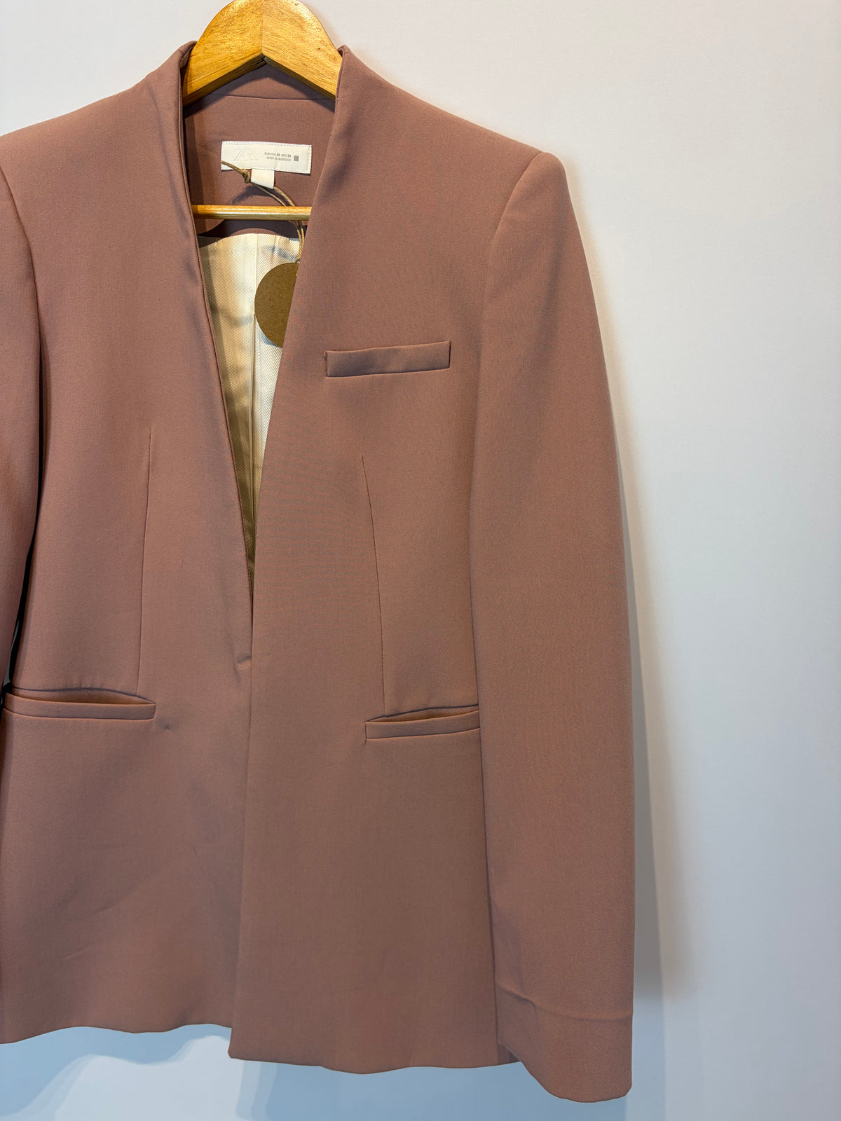 Zara · Blazer sem lapela