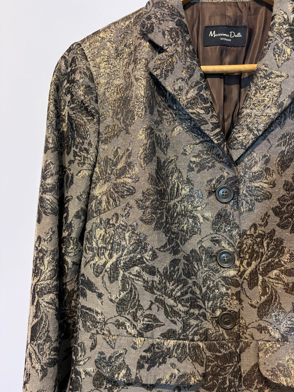 Massimo Dutti · Blazer alongado em jakar